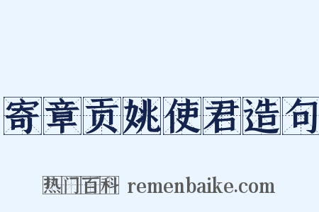 寄章贡姚使君造句是什么意思的图片